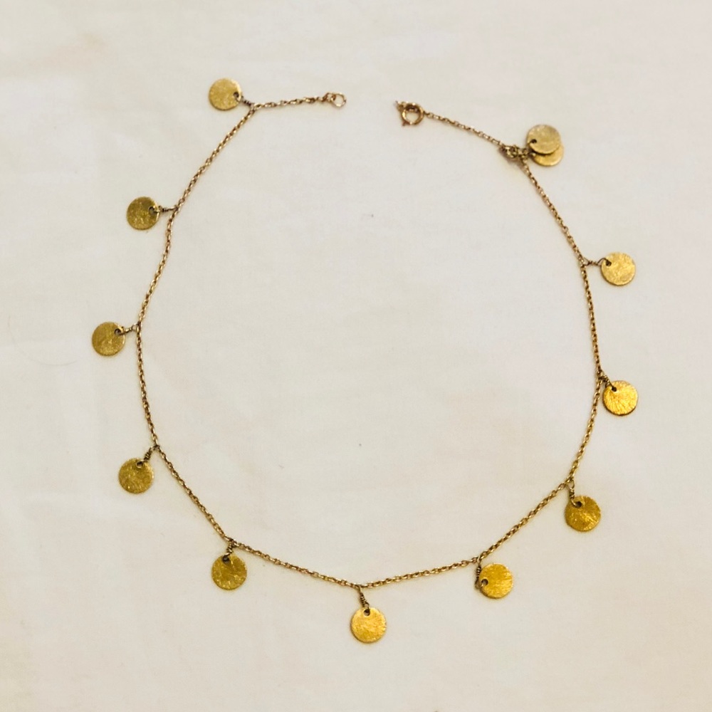 Gold charm choker